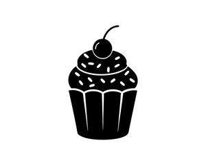 creative details Cupcake Icon Vector Illustration