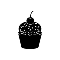 creative details Cupcake Icon Vector Illustration