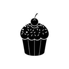 creative details Cupcake Icon Vector Illustration