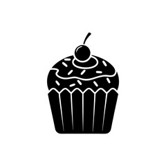 creative details Cupcake Icon Vector Illustration