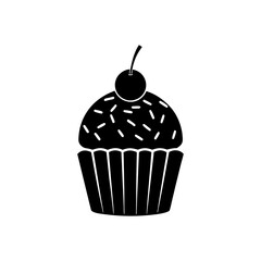 creative details Cupcake Icon Vector Illustration