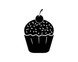 creative details Cupcake Icon Vector Illustration