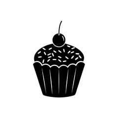creative details Cupcake Icon Vector Illustration