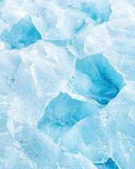 Obraz premium Frozen Majesty: A close-up shot of a dazzling expanse of glacial ice, with jagged shards and mesmerizing hues of blue, offering a breathtaking glimpse into the raw beauty of the polar region.