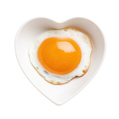 heart shaped egg pose isolated on transparent background.