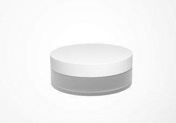 white cosmetic container isolated