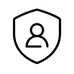Fototapeta premium authentication security icon for user verification and access control - flat stroke icon for apps and websites 