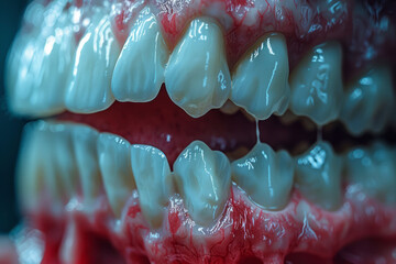 Close-Up of a Tooth with Tenebrism Effects in Cinematic Lighting
