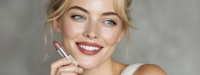 woman with lipstick, AI generated