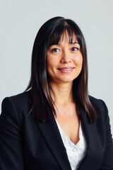 Fototapeta premium Professional Asian Woman in Business Suit Portrait