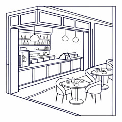 sketch of a kitchen