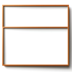 Obraz premium Modern Empty Picture Frame with Wooden Border for Art or Photo Display