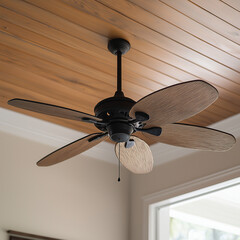 Wooden Ceiling Fan Indoors