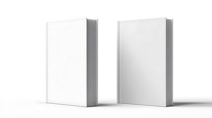 Naklejka premium Blank white box mockup, 3d rendering isolated on white background