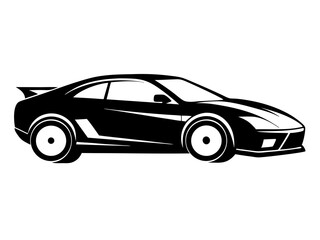 Sports Car Silhouette Vector Design | Sleek Sports Car SVG