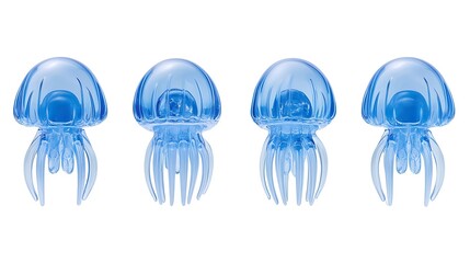 Colorful Blue Jellyfish Shaped Decorations for Underwater Themed Parties and Events