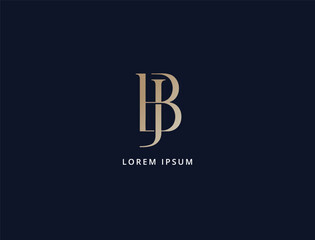 letter jb luxury brand logo design, bj lettering, xl logo design, business corporate branding indentity jb logo