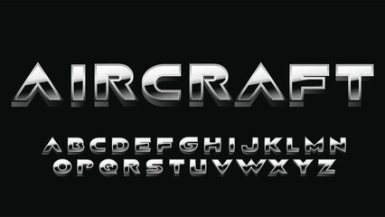 3d metallic silver shades isolated letters