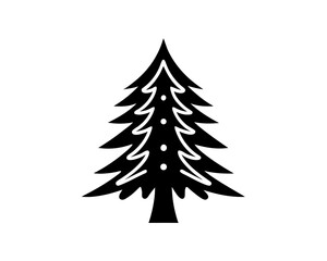 Obraz premium creative details Pine Tree Icon Vector Illustration