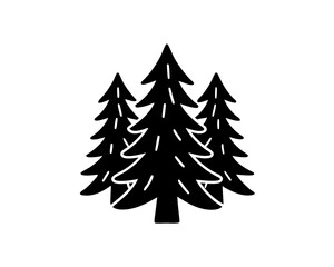creative details Pine Tree Icon Vector Illustration