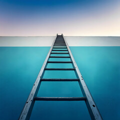 a ladder on gradient background