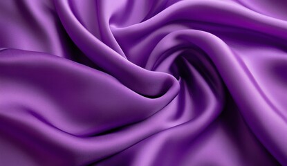 Obraz premium Purple fabric with soft folds and smooth texture creating a flowing abstract pattern.