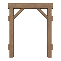 Mine Supports, 3d illustration isolated on white background