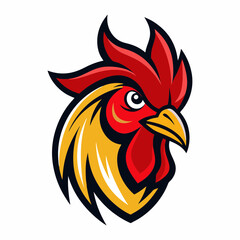 rooster isolated on white background