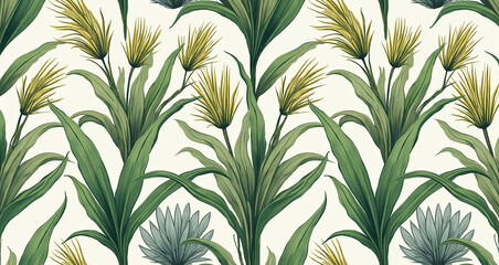 Fototapeta premium seamless pattern with green plants