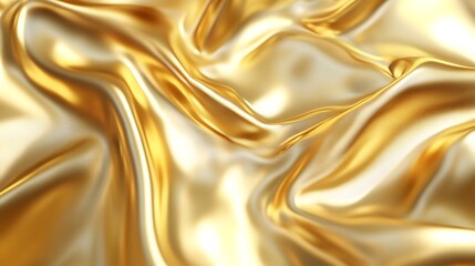 Smooth golden texture flowing into intricate satin like folds high resolution picture
