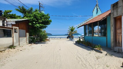 image of sea waves on the north coast of brazil in ubatuba ubatumirim beach