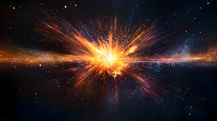 Colorful Explosion In Space