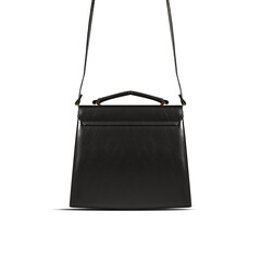 Black fashion purse handbag on white background isolated