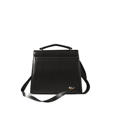 Black fashion purse handbag on white background isolated