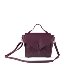 Maroon fashion purse handbag on white background isolated