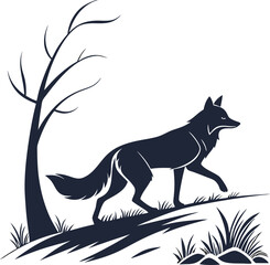 wolf black and white