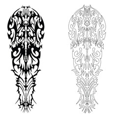 tribal tattoos, ornament shapes, tribal design sign symbols