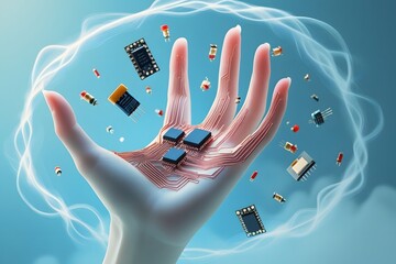 Delicate Human Hand with Smooth Pale Skin 
Elegance and Beauty Concept