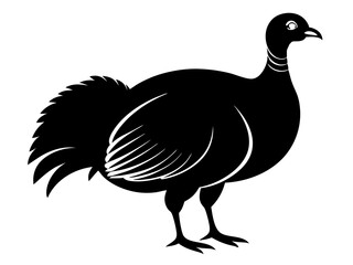 Wild Turkey Silhouette Vector | Turkey SVG Icon for Thanksgiving Crafts, Shirts, Mugs & Decorations