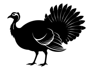 Wild Turkey Silhouette Vector | Turkey SVG Icon for Thanksgiving Crafts, Shirts, Mugs & Decorations