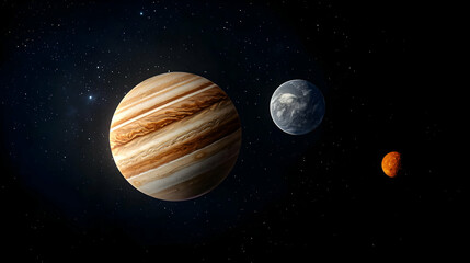 Pixelated Planets In Space