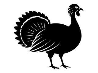 Wild Turkey Silhouette Vector | Turkey SVG Icon for Thanksgiving Crafts, Shirts, Mugs & Decorations