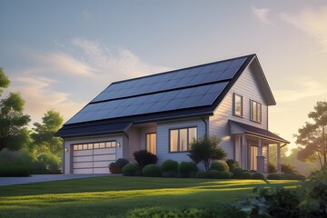 Modern Two-Story Suburban House 
Contemporary Residential Architecture