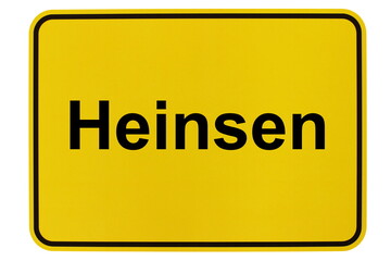 Illustration eines Ortsschildes der Gemeinde Heinsen in Niedersachsen
