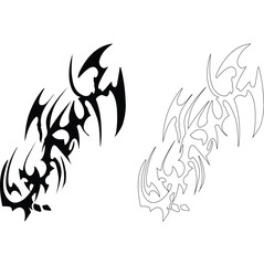 tribal tattoos, ornament shapes, tribal design sign symbols