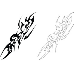 tribal tattoos, ornament shapes, tribal design sign symbols