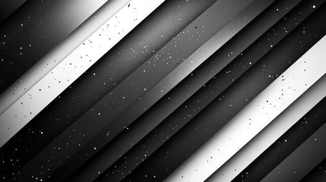 Lines in black and white intersect, forming a captivating interplay of light and darkness