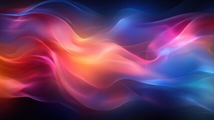 Obraz premium Vibrant colors curve gracefully, bringing warmth and depth to the darkness