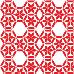 seamless geometric pattern with geometric shapes, geometric floral pattern, six-petaled floral shapes arranged within a hexagonal grid.