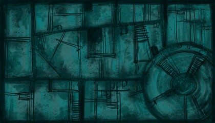 Abstract image for printing - digital painting. The picture is painted by hand on a tablet. © neurostructure